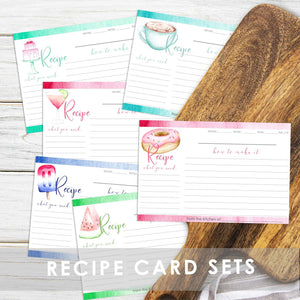 Recipe Card  Sets