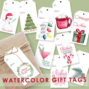 Watercolor Gift Tags