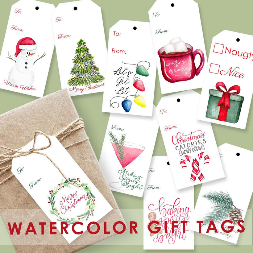 Watercolor Gift Tags