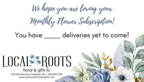 Flower Subscription Card - Months Remaining