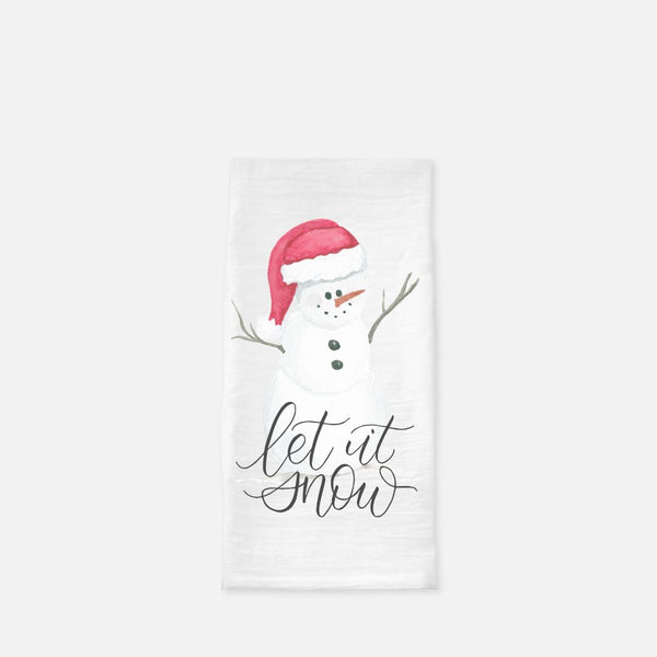 Let It Snow Floursack Kitchen Towel