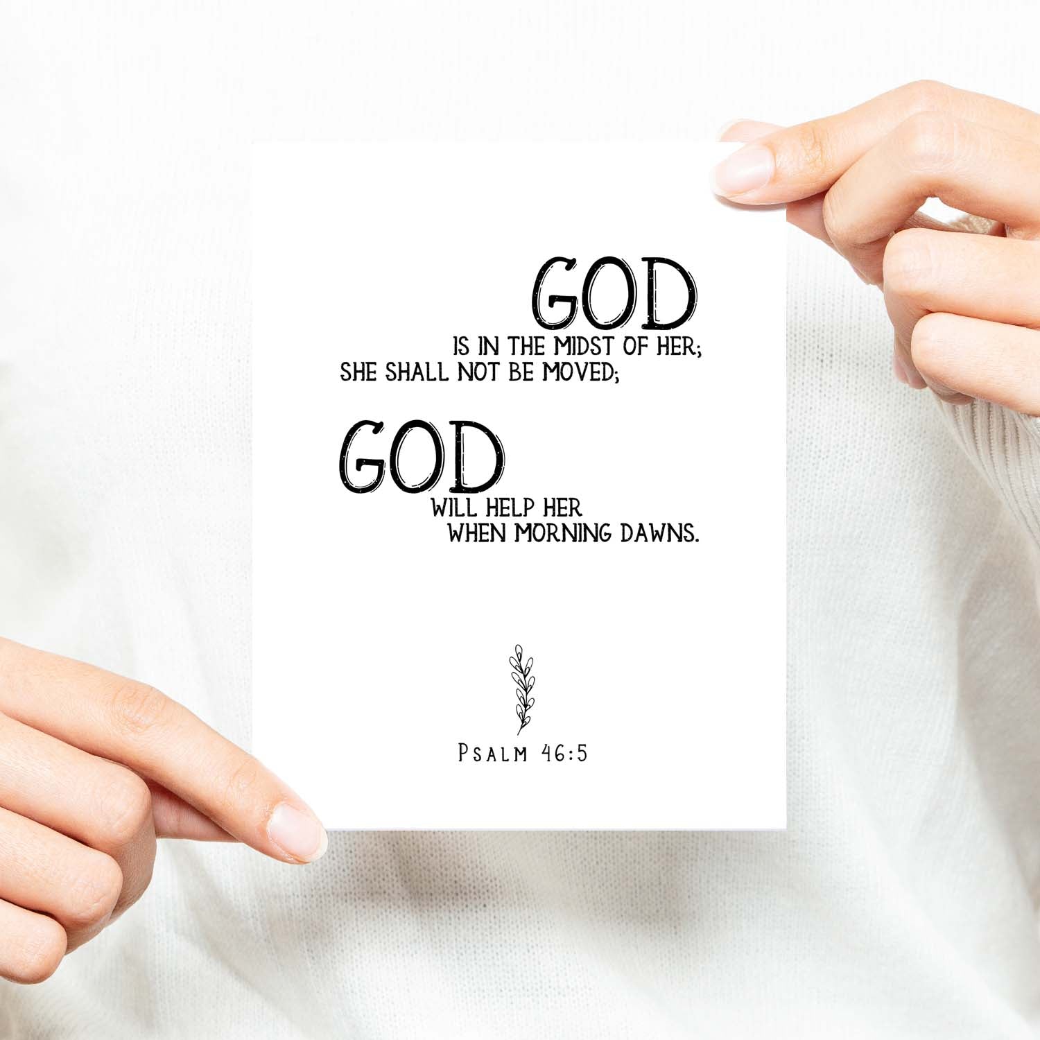 God Is In The Midst Of Her Inspirational - Scripture - Confirmation Verse Greeting Card