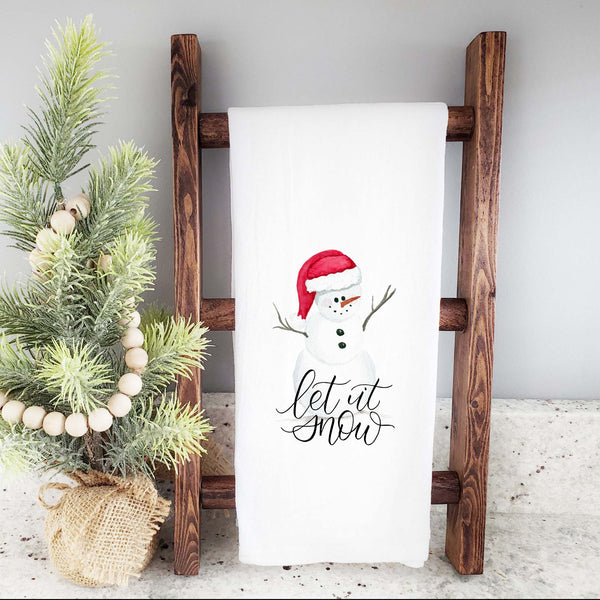 Let It Snow Floursack Kitchen Towel