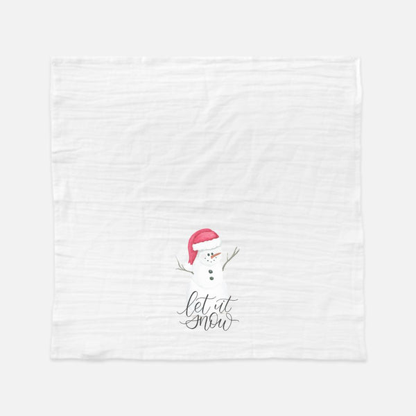 Let It Snow Floursack Kitchen Towel