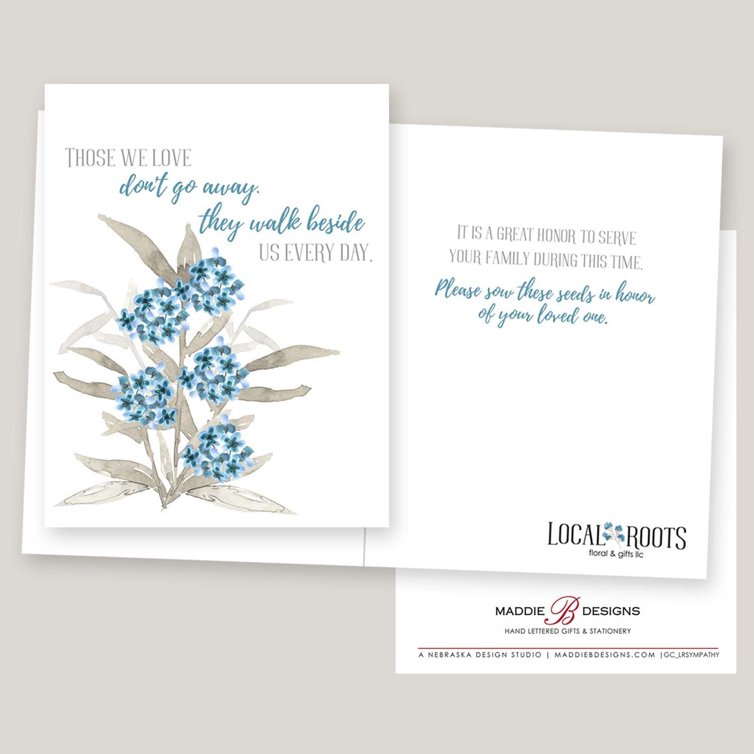 Those We Love Sympathy Watercolor Greeting Card