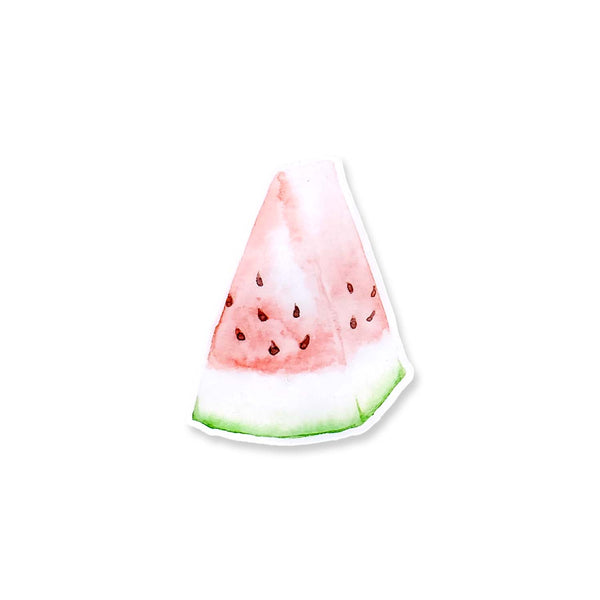 3" vinyl sticker of a watercolor painted slice of watermelon